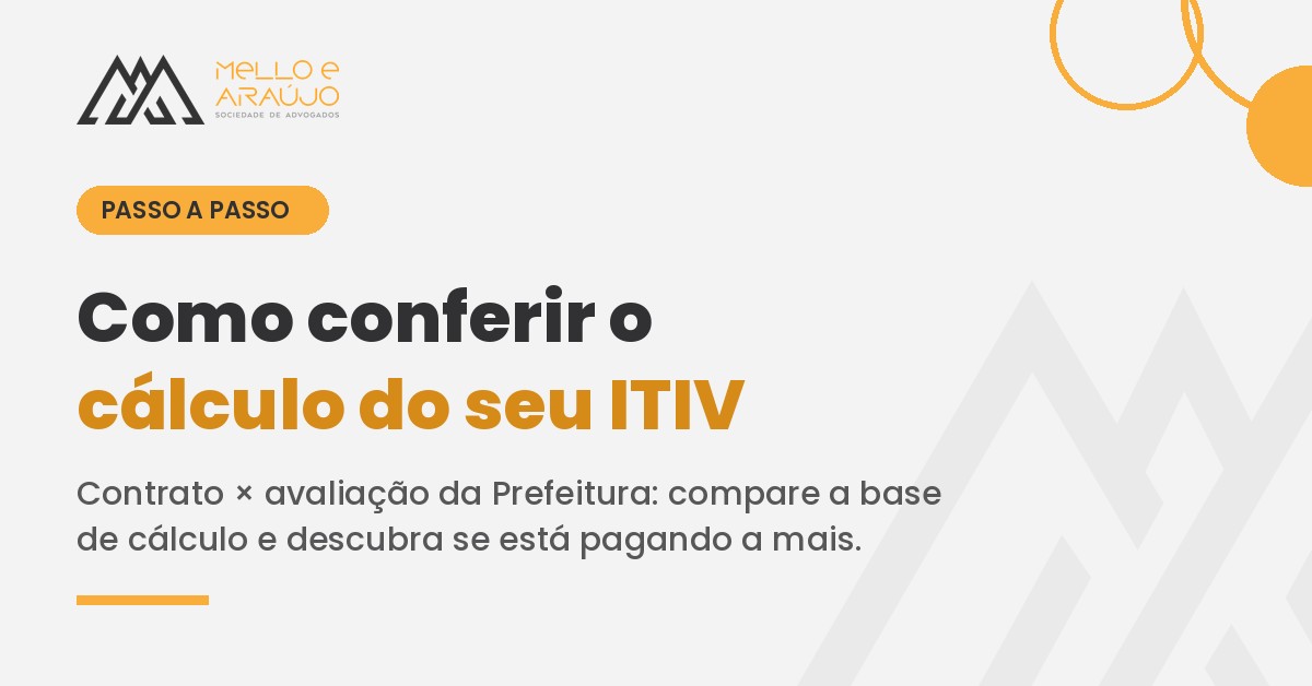 Comparação entre o valor do contrato e a base de cálculo da guia de ITIV em Salvador